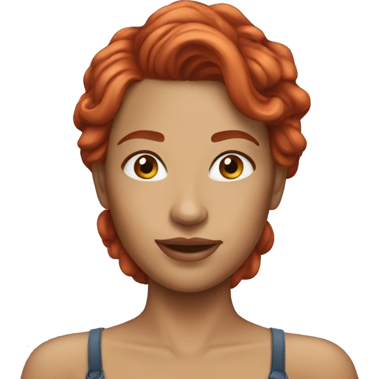 pretty woman red hair emoji