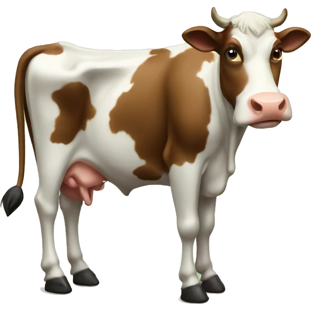 interested cow emoji