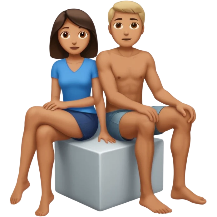 man’s head up between woman’s legs sfw emoji