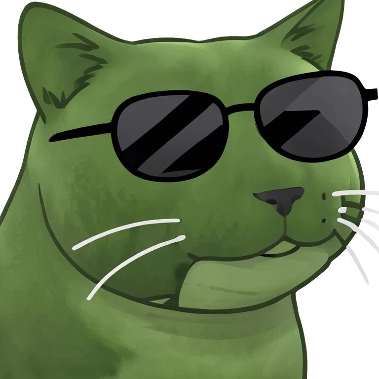 Cat with sunglasses emoji