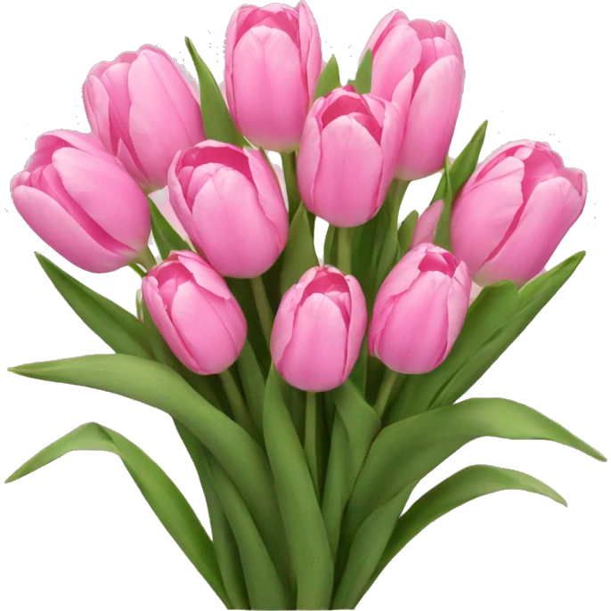 Bouquet of pink tulips emoji