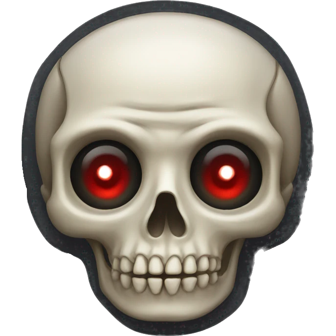 Red eye skeleton emoji