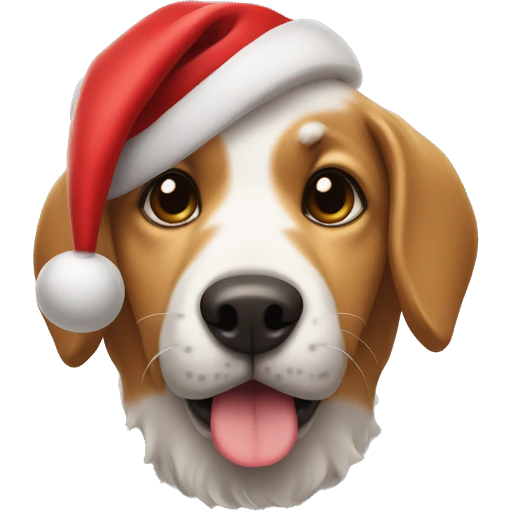 Dog with Santa hat emoji