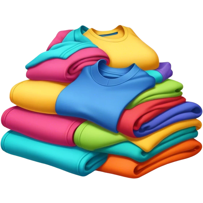 pile of colourfull clothes laying next to each other emoji