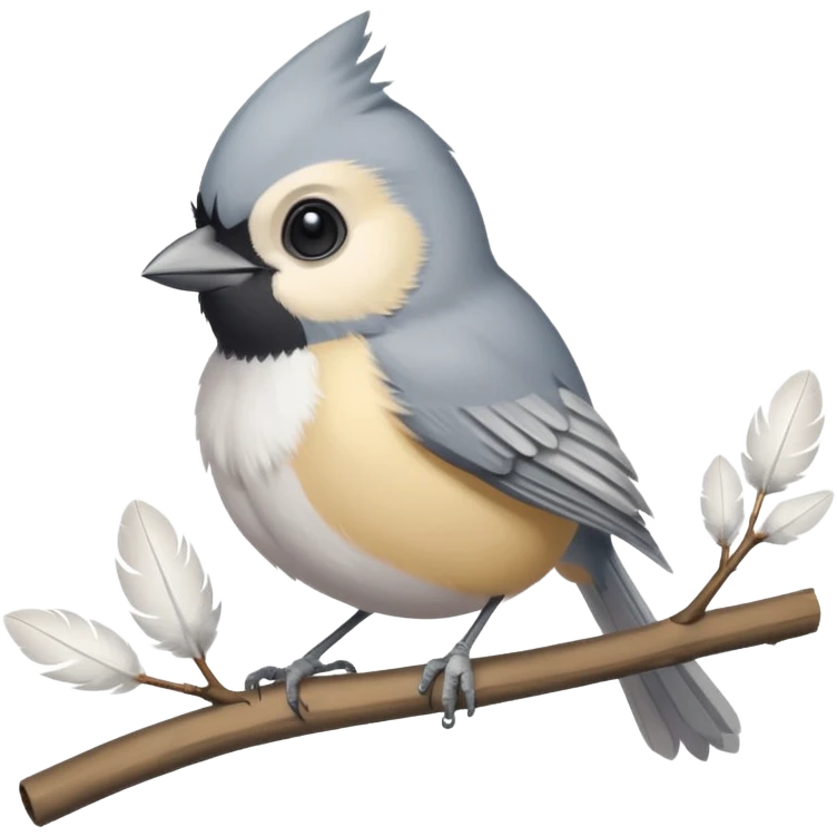 Cute titmouse emoji