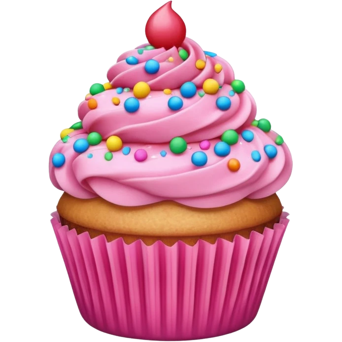 Cupcake with pink icing emoji