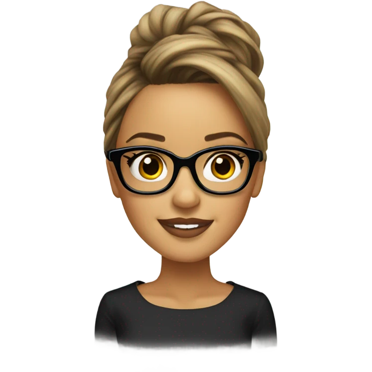 Jessica alba with glasses  emoji