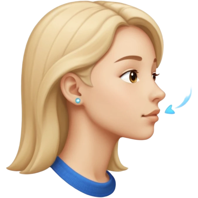 pretty nose Side profile nose breathing emoji