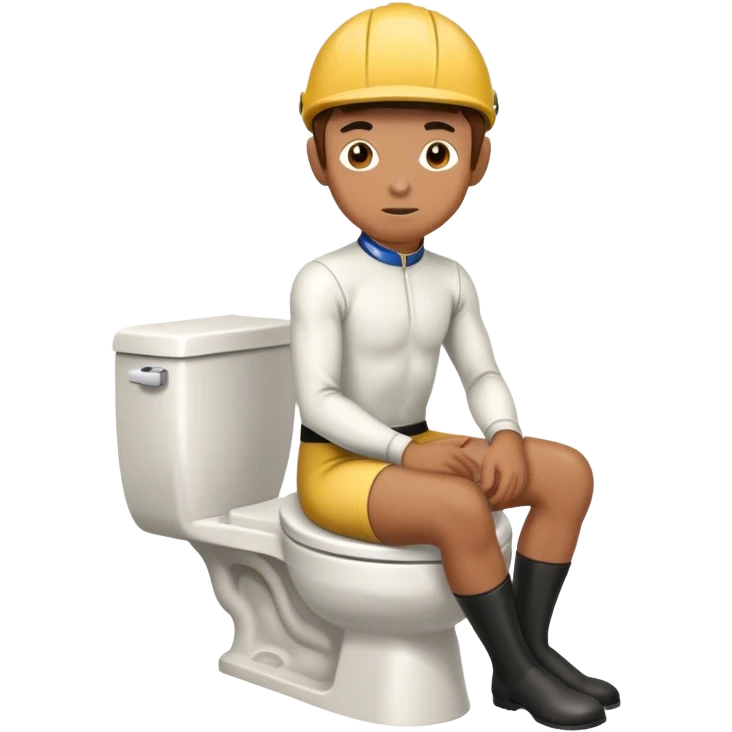 Jockey sat on the toilet  emoji