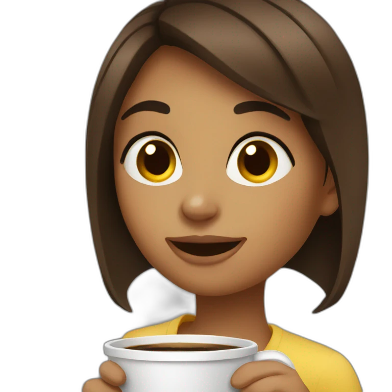 girl who drink coffe emoji