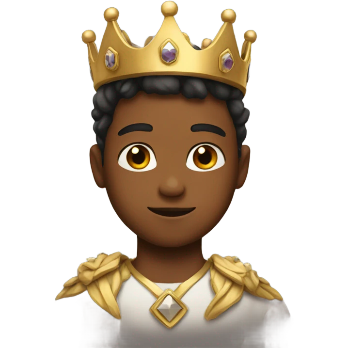 Strong boy with crown emoji