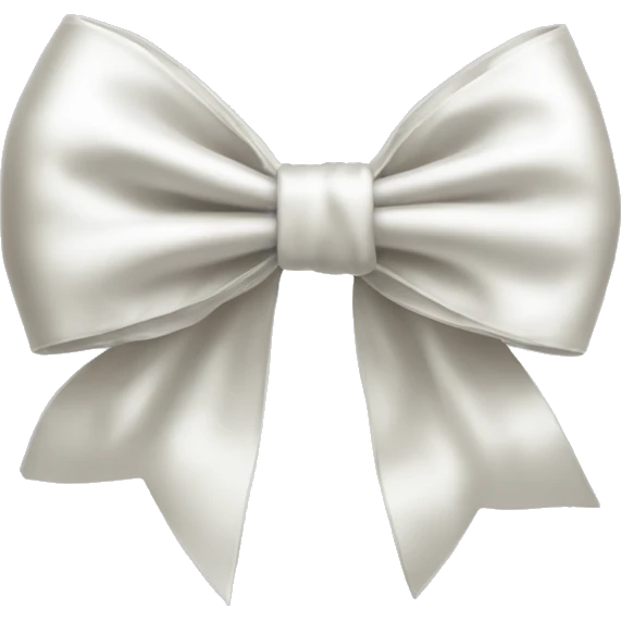 white satin bow emoji