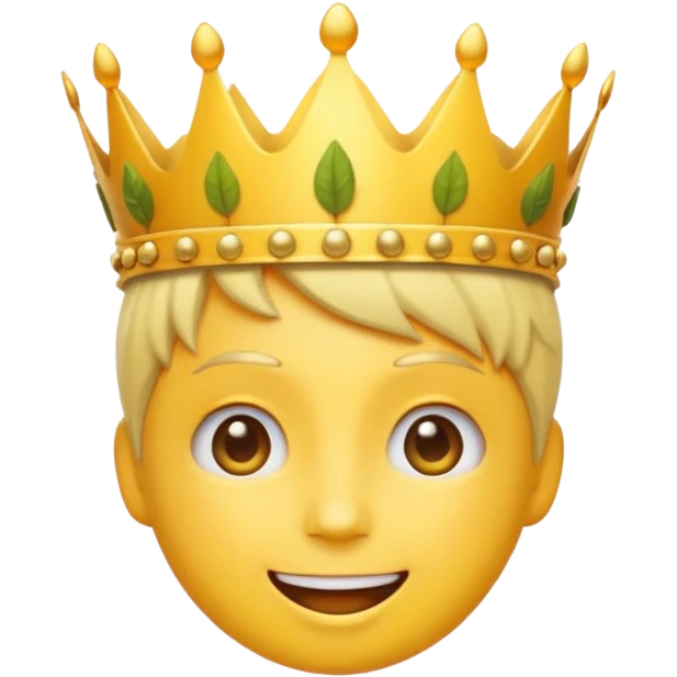 fall ecstatic emoticon artsy slightly creepy crown of leaves but make the base a normal yellow genderless emoji emoji