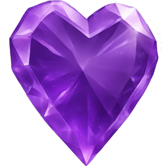purple crystal heart emoji