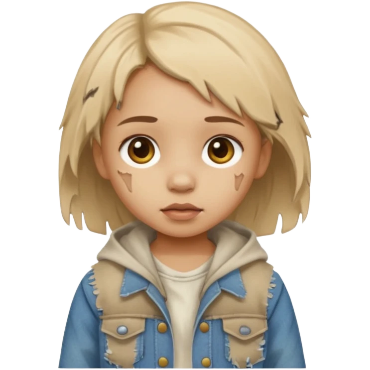 begger little girl emoji