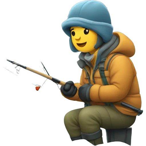 winter fishing emoji