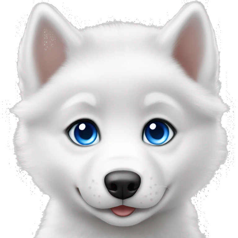 siberian husky puppy with blue eyes emoji