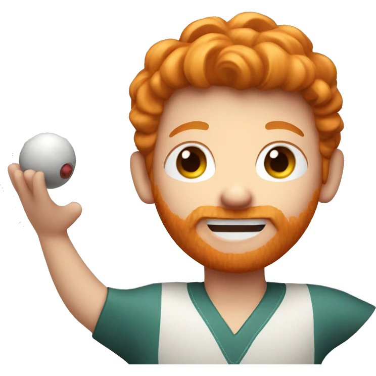 Ginger person with hearing aid  bowling emoji