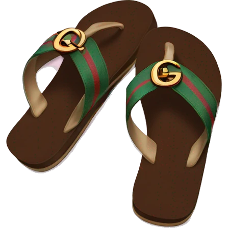 Gucci flip flops  emoji