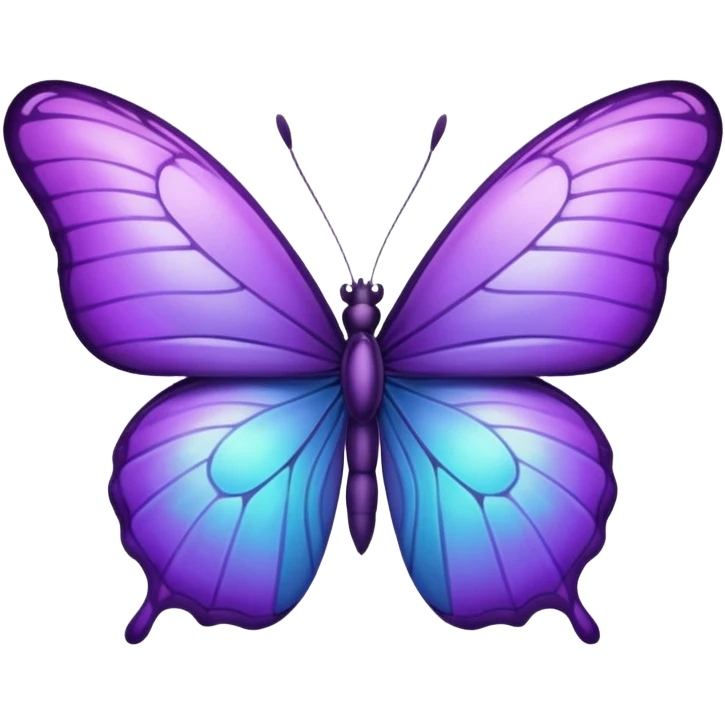 Purple butterfly in emoji emoji