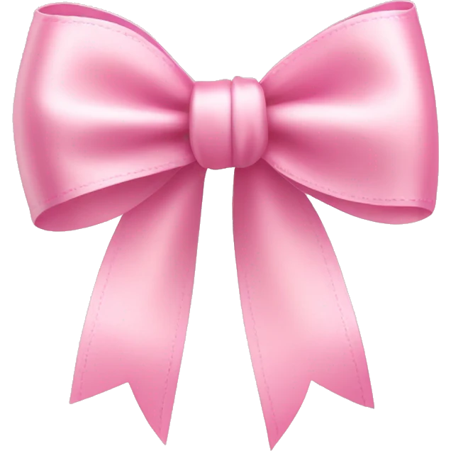 light pink ribbon bow emoji