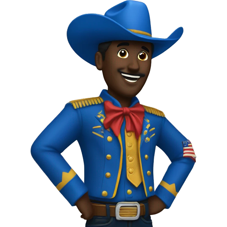 A big tex BOP on a patel blue template emoji