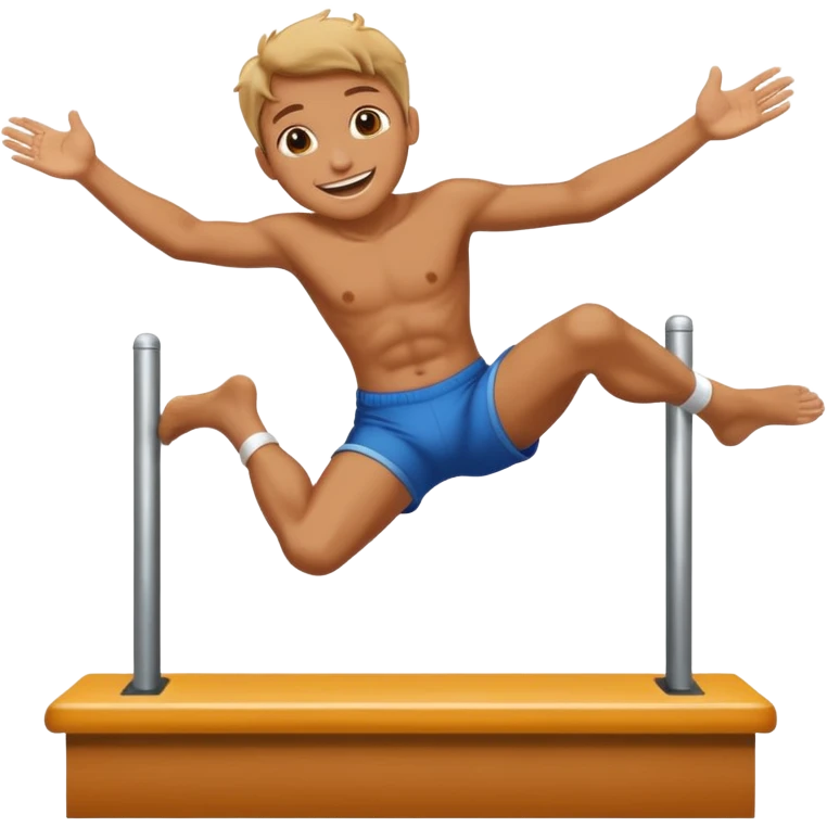 Make an emoji of a guy jumping onto a bar emoji