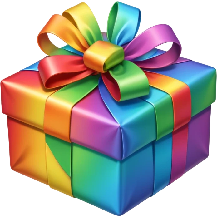 smooth rainbow gift emoji