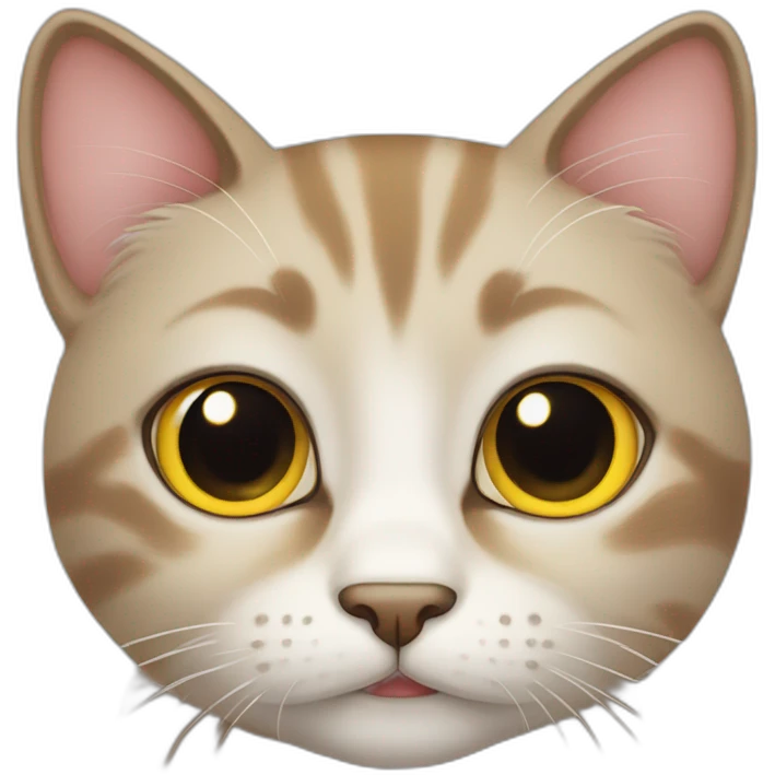 cute cat with bright shinning eyes emoji