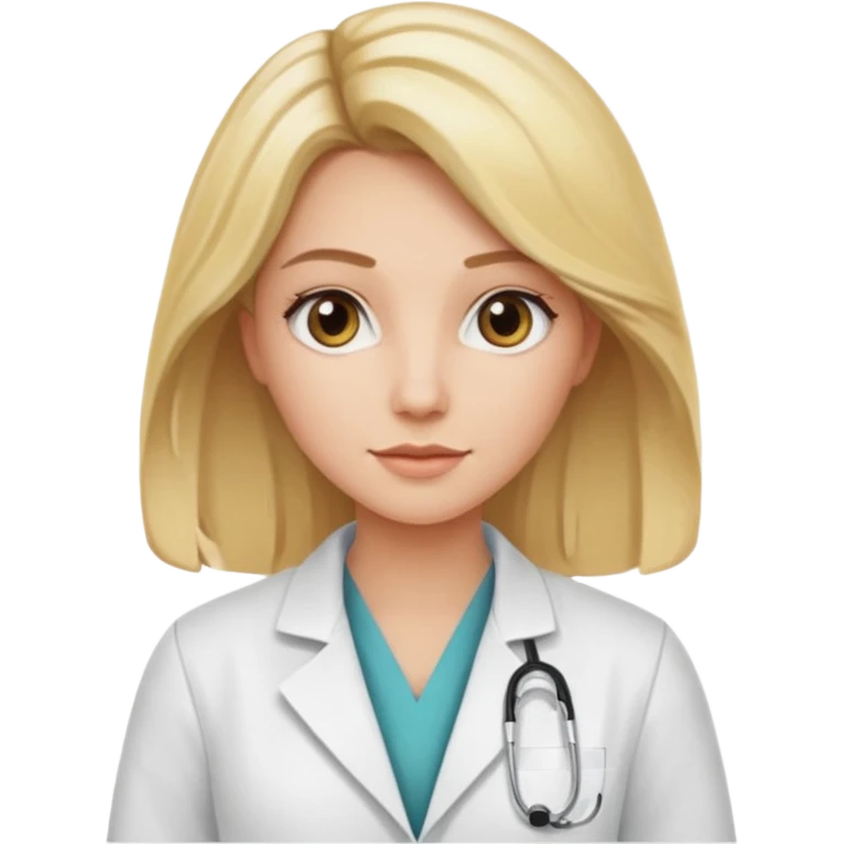 Cosmiatra en spa rubia balayage cabello hasta la cintura emoji