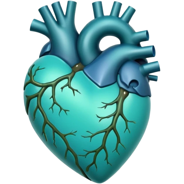 Corazón turquesas oscuro, más oscuro tirando a. Verde un poco mas azulado verdoso  emoji