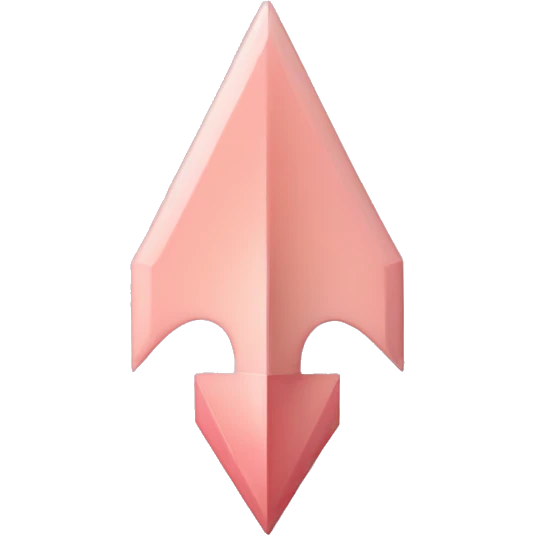 Arrow down soft pink emoji