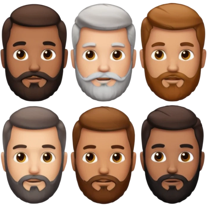 different beard emoji