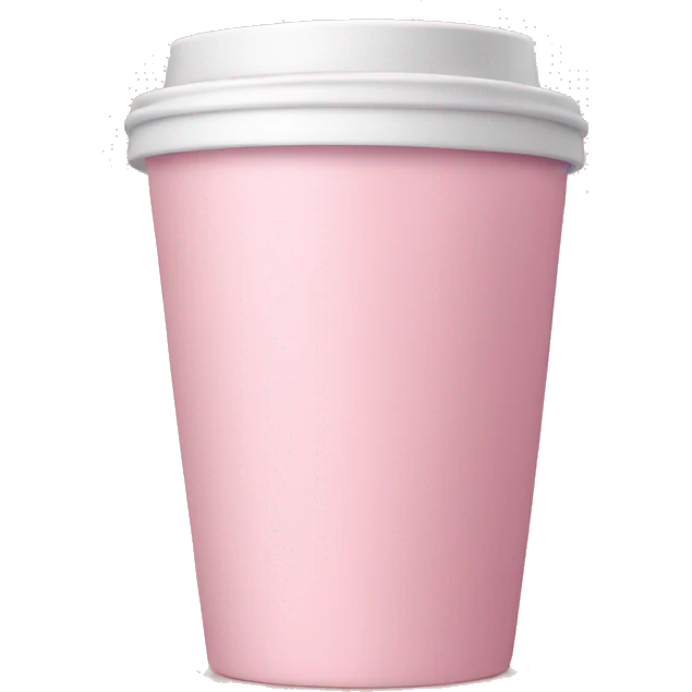 Soft pink coffee cup emoji