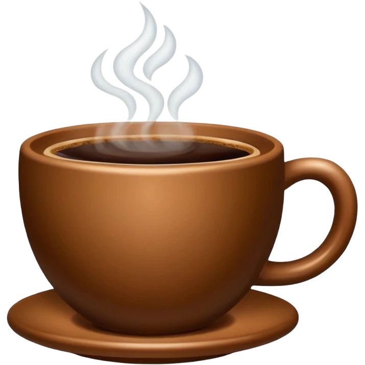 plain Coffee without Saucer, Brown Cup, no saucer. emoji