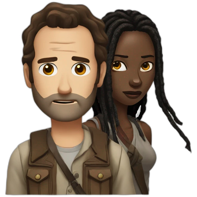 Rick grimes avec michonne grimes emoji