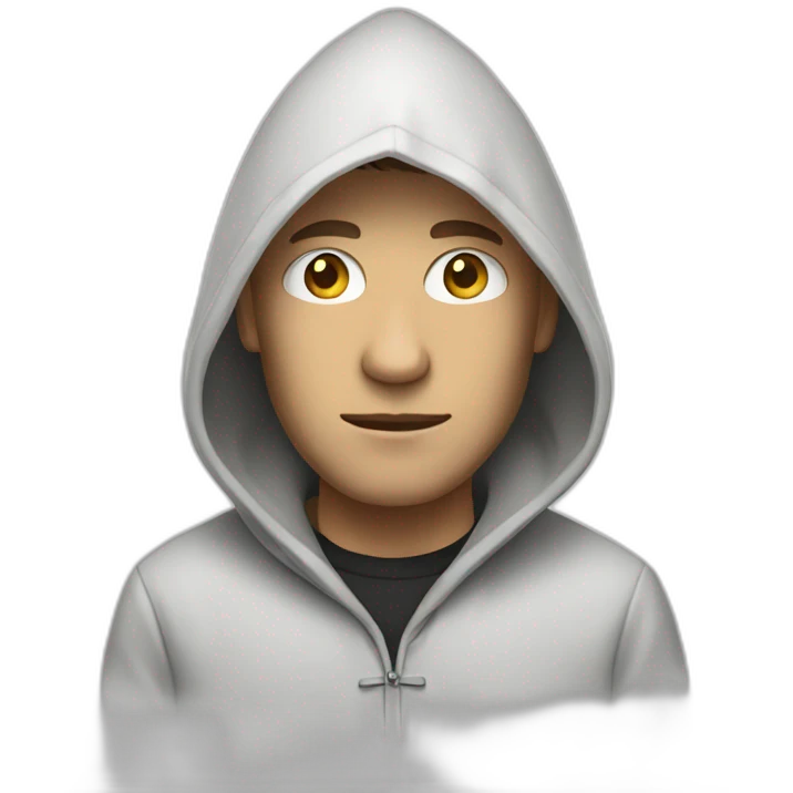 White pointy hooded man emoji