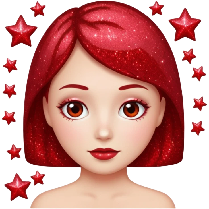 Recrutador Vermelho Glitter emoji