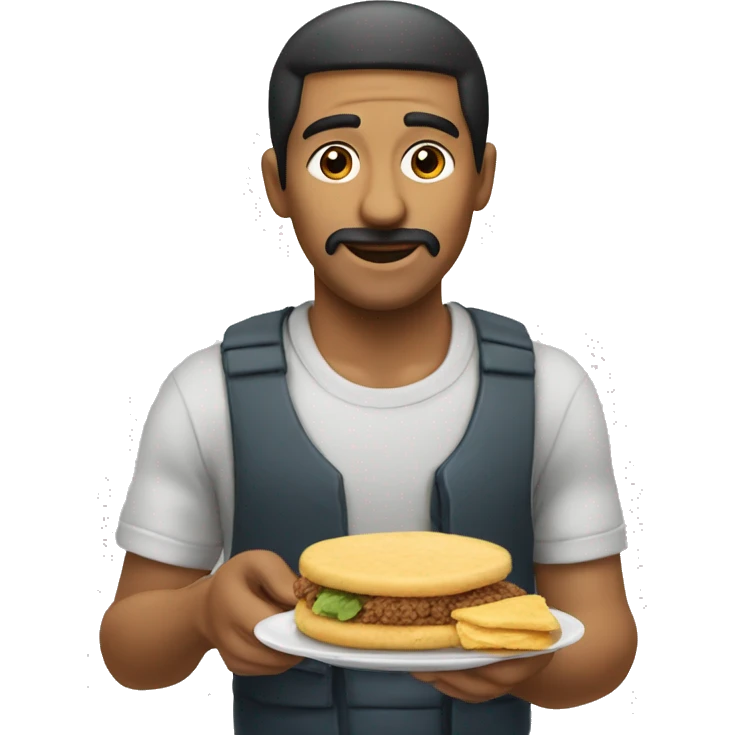 Père qui mange un Arepa emoji