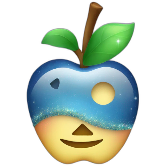 apple emoji or trending graph with sparkles around it emoji