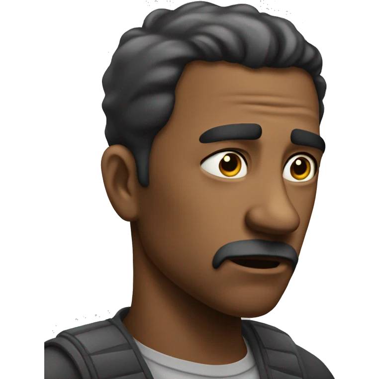 Man sad but nothing to say emoji