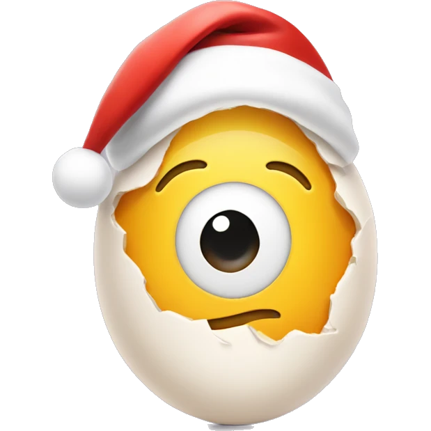 egg with a santa hat emoji