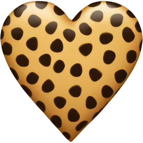 cheetah print heart emoji