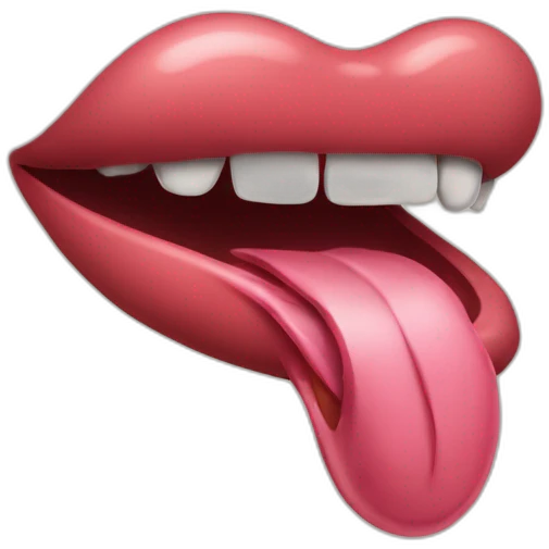 Tongue sticking out with a straight mouth line emoji