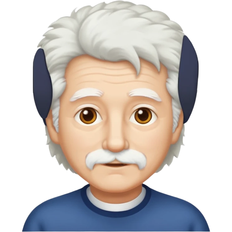 White fluffy hair 67 kid emoji