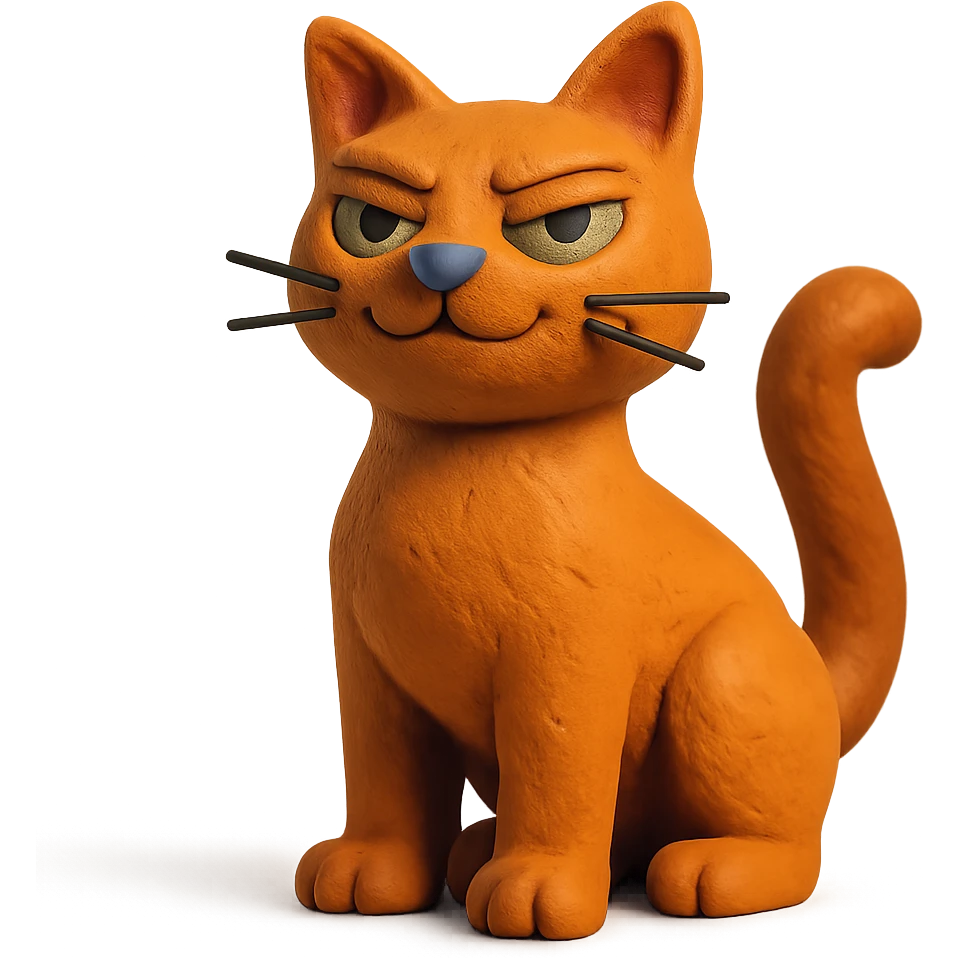 cat looking proud and in charge emoji