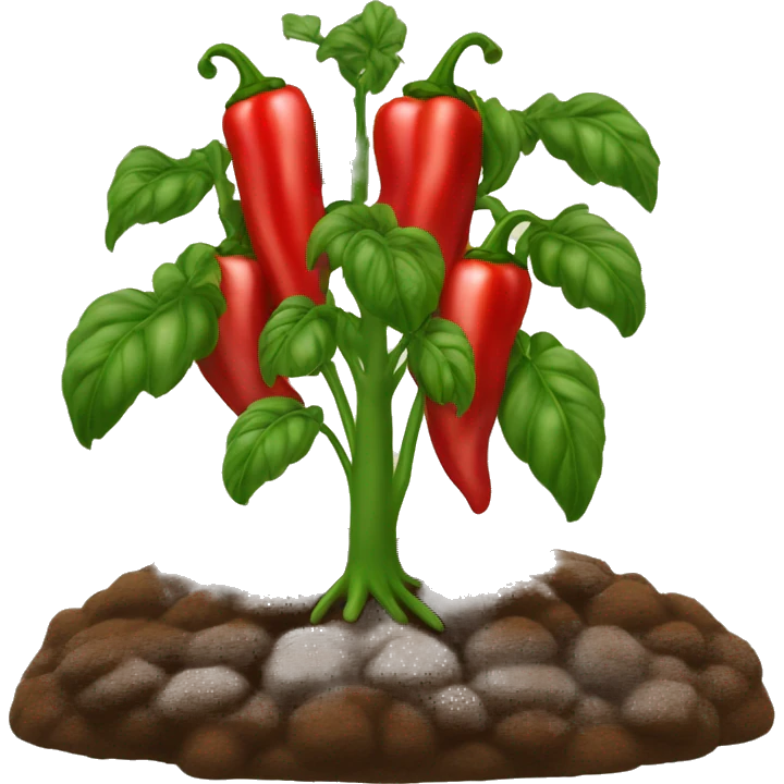 A bush with red peppers growing on it emoji