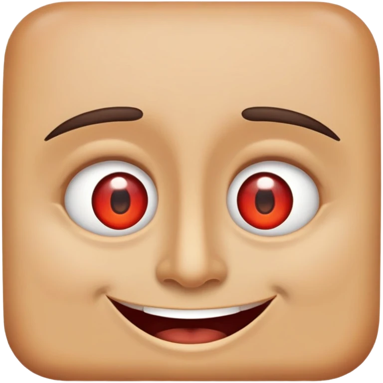 Happy face with half-lidded eyes, relaxed goofy smile, and slightly red eyes, looking high or stoned emoji