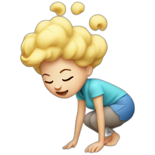 Farting woman emoji