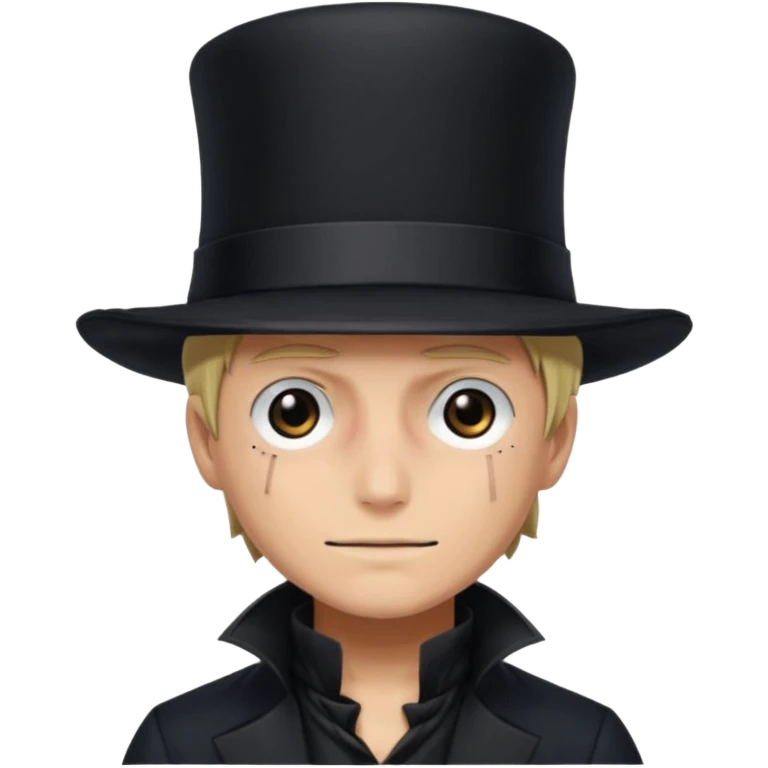 Sabo l'empereur des flammes avec un chapeau haut-de-forme noir  de one piece emoji